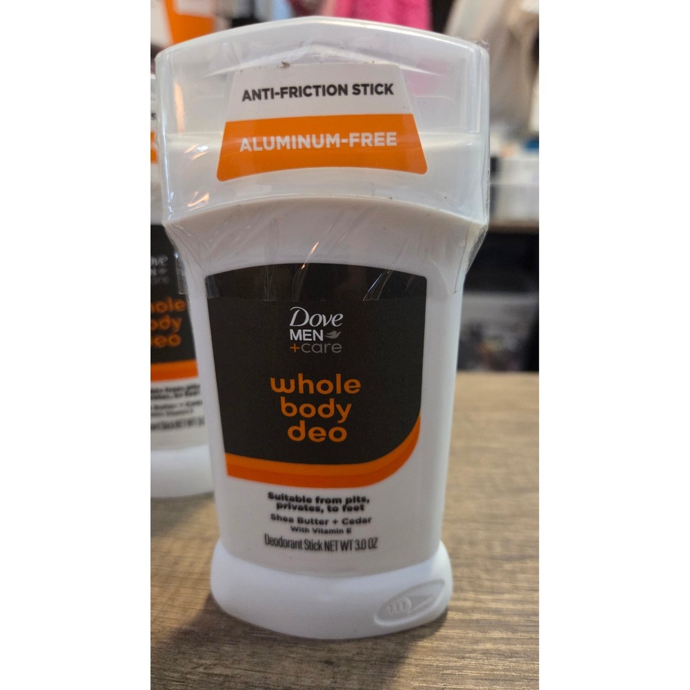 Dove Men+Care Whole Body Deo Stick Shea Butter Cedar Aluminum Free 3oz